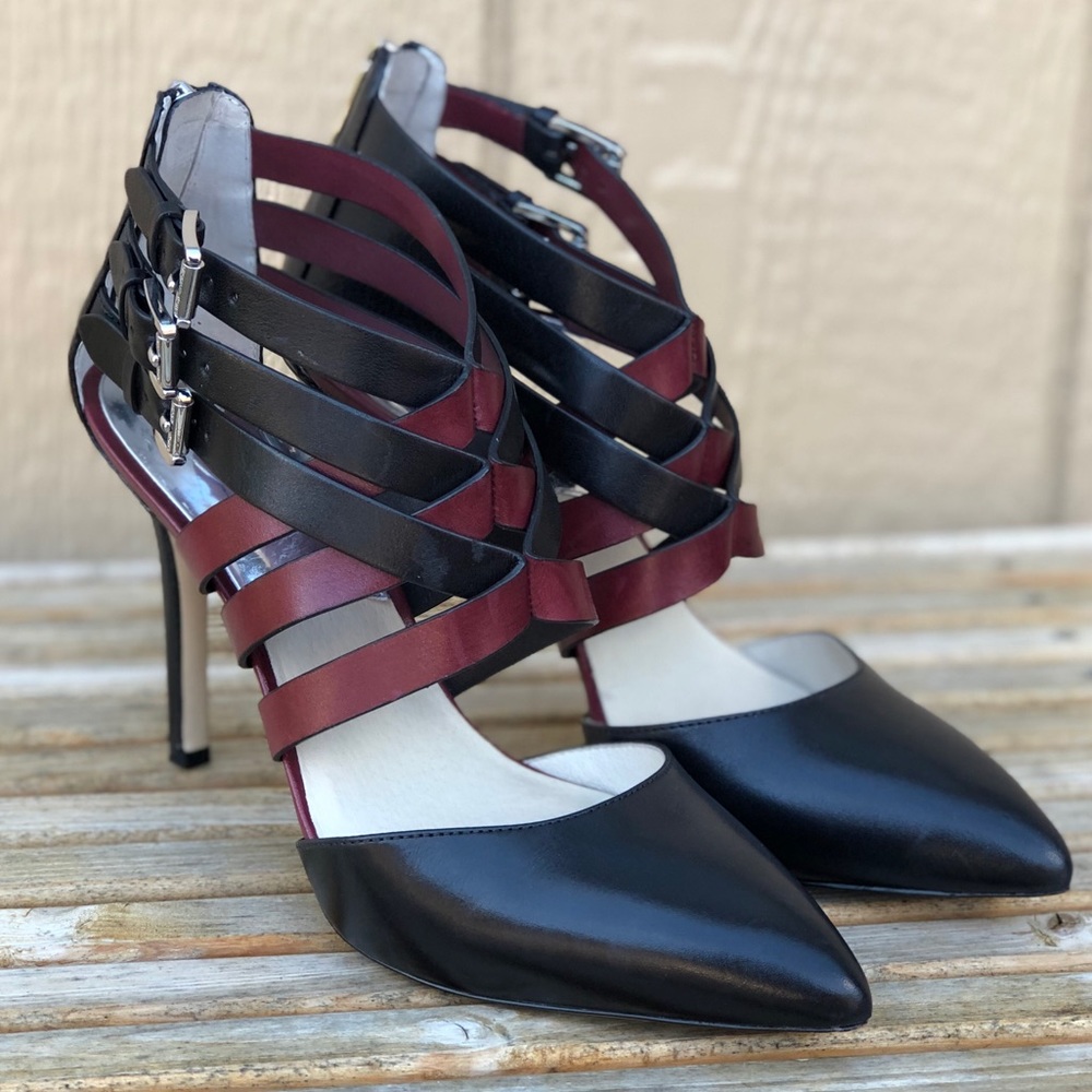 MICHAEL Michael Kors Cammie Leather Back Zip Heels